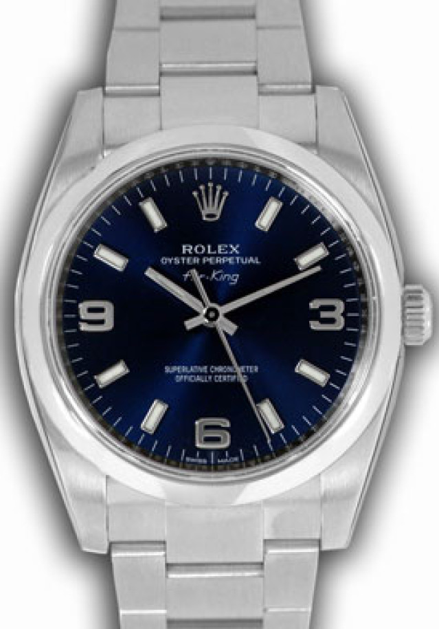 Rolex Air King 114200 Steel with Blue Dial Year 2012